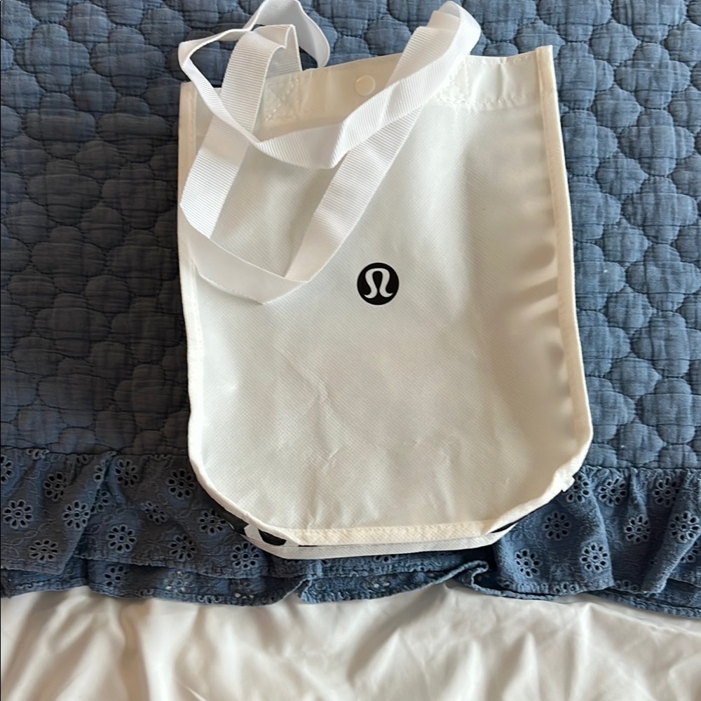 Lululemon Athletica White Canvas Tote Bag